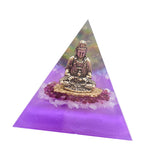 Maxbell 8cm Crystal Orgone Pyramid Buddha Home Furnishing Article Handmade Jewelry