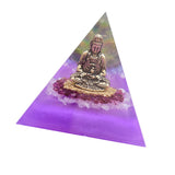 Maxbell 8cm Crystal Orgone Pyramid Buddha Home Furnishing Article Handmade Jewelry