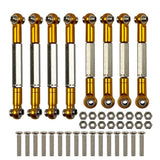 Maxbell RC Car Pull Rod Steering Pull Rod Rod with Pull Rod Base for WPL RC Golden