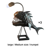 Maxbell Retro 3D Fish Art Night Light Basements Bars Bedroom Decor for Kids Adults L