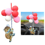 Maxbell Colorful Car Rear View Mirror Pendant Interior Decoration Yellow Tiger