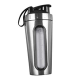 Maxbell 700ml Protein Shaker Bottle 24oz Mixer Cup Portable Blending Bottles  Silver