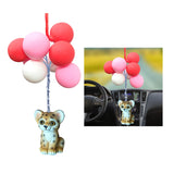 Maxbell Colorful Car Rear View Mirror Pendant Interior Decoration Yellow Leopard