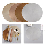 Maxbell Dining Table Place Mats 15" Non-Slip Insulation Setting Mats for Hotel Decor light golden