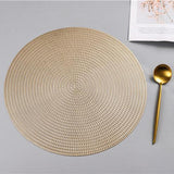 Maxbell Dining Table Place Mats 15" Non-Slip Insulation Setting Mats for Hotel Decor light golden