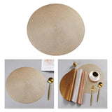 Maxbell Dining Table Place Mats 15" Non-Slip Insulation Setting Mats for Hotel Decor light golden