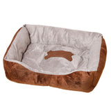 Maxbell Soft Warm Pet Bed Dog Cat Cozy Cushion Mats Plush Bed Blanket Brown 43x30CM