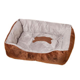 Maxbell Soft Warm Pet Bed Dog Cat Cozy Cushion Mats Plush Bed Blanket Brown 43x30CM