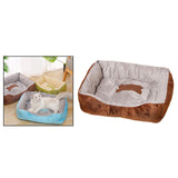 Maxbell Soft Warm Pet Bed Dog Cat Cozy Cushion Mats Plush Bed Blanket Brown 43x30CM