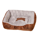 Maxbell Soft Warm Pet Bed Dog Cat Cozy Cushion Mats Plush Bed Blanket Brown 43x30CM