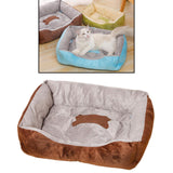 Maxbell Soft Warm Pet Bed Dog Cat Cozy Cushion Mats Plush Bed Blanket Brown 43x30CM