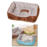 Maxbell Soft Warm Pet Bed Dog Cat Cozy Cushion Mats Plush Bed Blanket Brown 43x30CM