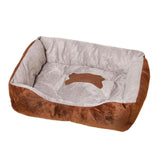 Maxbell Soft Warm Pet Bed Dog Cat Cozy Cushion Mats Plush Bed Blanket Brown 43x30CM