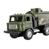Maxbell 1:43 Military Truck Realistic Pull Back Army Cars Toys Party Favors Kids Toy oil tank truck