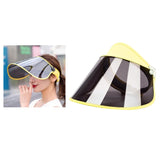 Maxbell 1 Pack Sun Visor Hats Women Large Brim Summer UV Protection Beach Cap Yellow