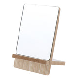 Maxbell Bathroom Shaving Vanity Mirror Standing Wooden Folding Makeup Mirror Small