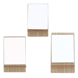 Maxbell Bathroom Shaving Vanity Mirror Standing Wooden Folding Makeup Mirror Small