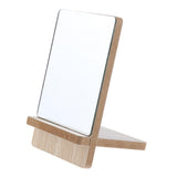 Maxbell Bathroom Shaving Vanity Mirror Standing Wooden Folding Makeup Mirror Small