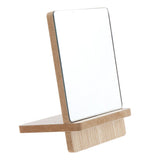 Maxbell Bathroom Shaving Vanity Mirror Standing Wooden Folding Makeup Mirror Small