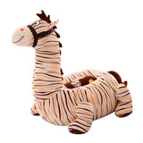 Maxbell Cartoon Animal Kids Seat Sofa Cover Baby Chair Bean Bag Zebra (Beige)