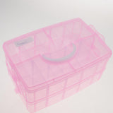 Maxbell Ring,Jewelry,Necklace,Bracelet Storage Box  Dismountable 20 Grid Case Pink