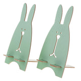 Maxbell Wooden Cute Rabbit Holder Desktop Stander Bracket For Cell Phone Green