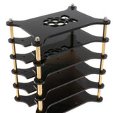 Maxbell Black Acrylic Shell Protective Case for Raspberry Pi 3b+/3b/2b/2b+ 5 Layer