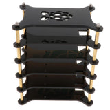 Maxbell Black Acrylic Shell Protective Case for Raspberry Pi 3b+/3b/2b/2b+ 5 Layer