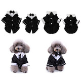 Maxbell Dog Puppy Pet Clothes Stylish Suit Bow Tie Costume Wedding Shirt  S type 1