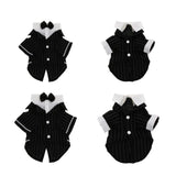 Maxbell Dog Puppy Pet Clothes Stylish Suit Bow Tie Costume Wedding Shirt  S type 1