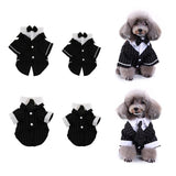 Maxbell Dog Puppy Pet Clothes Stylish Suit Bow Tie Costume Wedding Shirt  S type 1