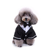 Maxbell Dog Puppy Pet Clothes Stylish Suit Bow Tie Costume Wedding Shirt  S type 1