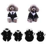 Maxbell Dog Puppy Pet Clothes Stylish Suit Bow Tie Costume Wedding Shirt  S type 1