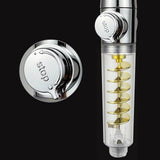 Maxbell Propeller Driven Shower Head Water Saving Turbocharged Shower Head Gold