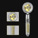 Maxbell Propeller Driven Shower Head Water Saving Turbocharged Shower Head Gold