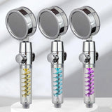 Maxbell Propeller Driven Shower Head Water Saving Turbocharged Shower Head Gold
