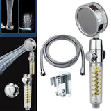 Maxbell Propeller Driven Shower Head Water Saving Turbocharged Shower Head Gold