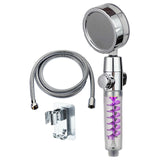Maxbell Propeller Driven Shower Head Water Saving Turbocharged Shower Head Purple