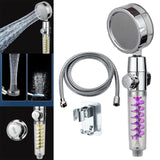 Maxbell Propeller Driven Shower Head Water Saving Turbocharged Shower Head Purple