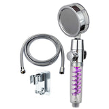Maxbell Propeller Driven Shower Head Water Saving Turbocharged Shower Head Purple