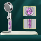 Maxbell Propeller Driven Shower Head Water Saving Turbocharged Shower Head Purple