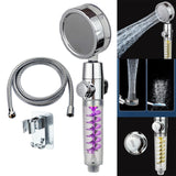 Maxbell Propeller Driven Shower Head Water Saving Turbocharged Shower Head Purple