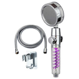 Maxbell Propeller Driven Shower Head Water Saving Turbocharged Shower Head Purple