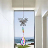 Maxbell Colorful Crystal Light Prism Wind Chimes Gifts Decor for Windows Home Pipa