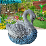 Maxbell Swan Flowerpot Plant Pot Flower Pot Garden Decoration Outdoor 20x14x19cm