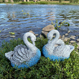 Maxbell Swan Flowerpot Plant Pot Flower Pot Garden Decoration Outdoor 20x14x19cm