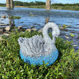 Maxbell Swan Flowerpot Plant Pot Flower Pot Garden Decoration Outdoor 20x14x19cm