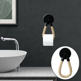 Maxbell Hanging Rope Toilet Paper Holder Wall Mounted Hand Towel Holder for Bathroom