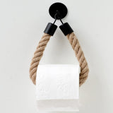 Maxbell Hanging Rope Toilet Paper Holder Wall Mounted Hand Towel Holder for Bathroom