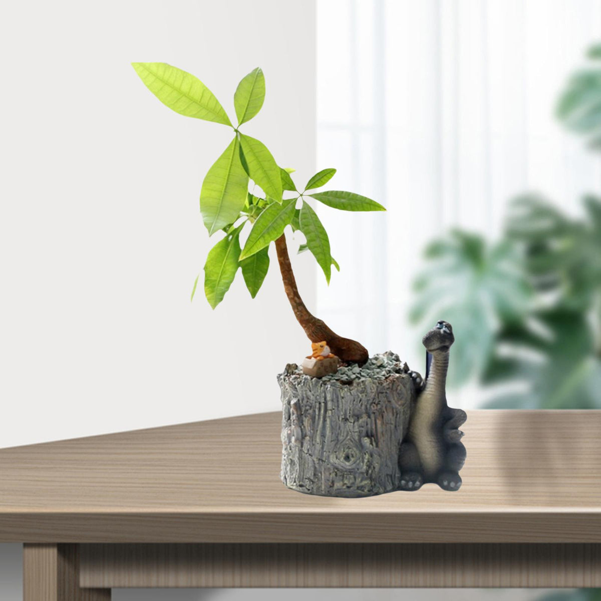 Maxbell Resin Dinosaur Shape Flower Pot Garden Decor Animal Planters Office Gifts